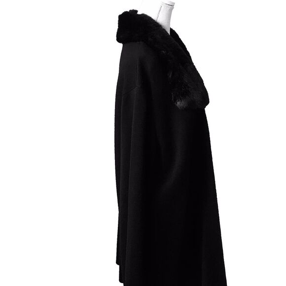 NWT Kasper Woman's Black Knit Sweater w/Removable Faux Fur Collar Size 3X - Picture 8 of 16